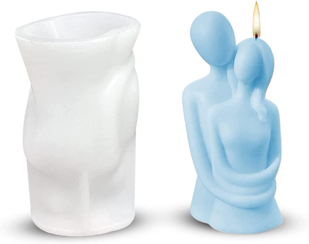 3D Body Silicone Candle Molds Couples Hugging Resin Casting Mold for DIY Candle Making Homemade Soap Polymer Clay Craft Plaster