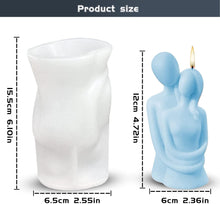 Load image into Gallery viewer, 3D Body Silicone Candle Molds Couples Hugging Resin Casting Mold for DIY Candle Making Homemade Soap Polymer Clay Craft Plaster