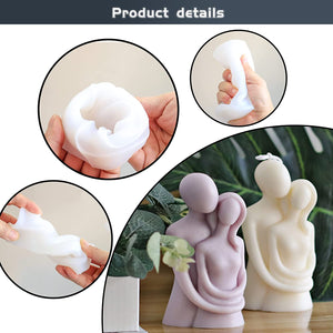 3D Body Silicone Candle Molds Couples Hugging Resin Casting Mold for DIY Candle Making Homemade Soap Polymer Clay Craft Plaster