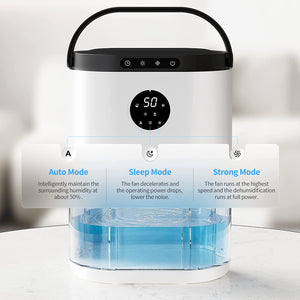 Dehumidifiers 78OZ (2300ml) Small Dehumidifier for Bedroom, with 3 Working Modes and 48H Timer for 450 sq ft Home, Portable Dehumidifier Quiet with Auto Shut Off and Auto Defrost for Bathroom, RV, Closet